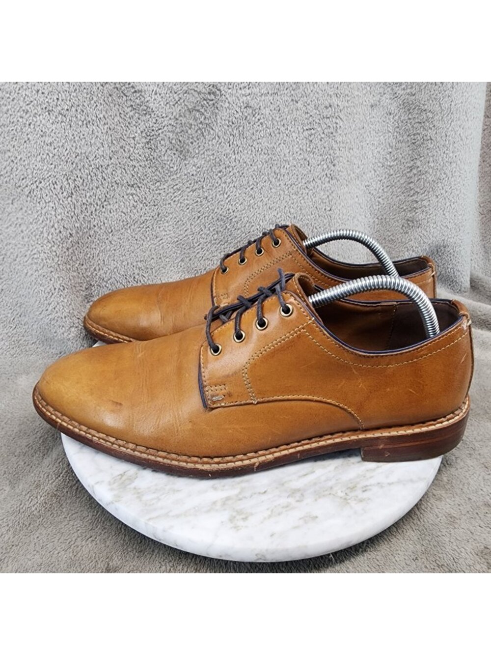 Johnston & Murphy Shoes Mens SIze 9.5 Brown Leather Lace Up Oxford *Read*
